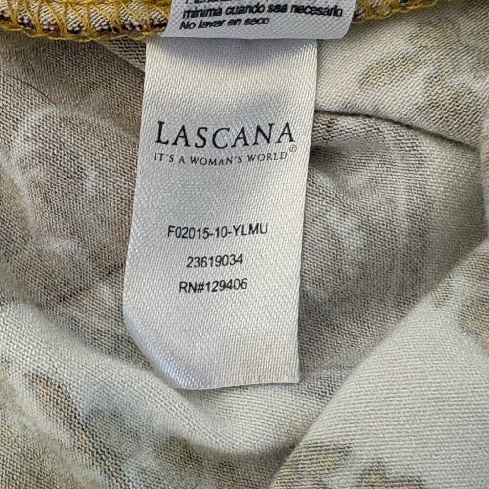 Loscana Mustard Yellow Floral Border Print Maxi Dress Short Sleeve S Cottagecore - Picture 9 of 9